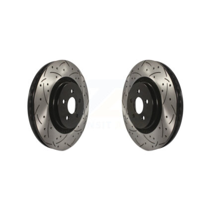 Front Coat Drill Slot Disc Brake Rotors Pair For Ford Edge Fusion Lincoln Nautilus MKX MKZ KD-100024