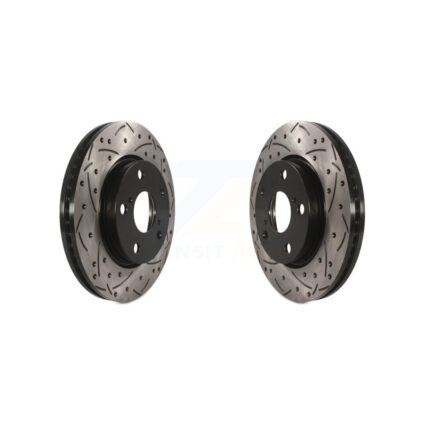 Front Coat Drill Slot Disc Brake Rotors Pair For Toyota RAV4 Prius V Scion xB Lexus HS250h KD-100049