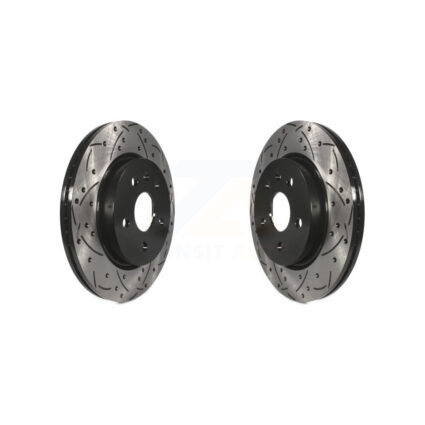 Rear Drilled Slot Brake Rotor Pair For Chevrolet Buick Malibu Impala LaCrosse Camaro Regal KD-100112