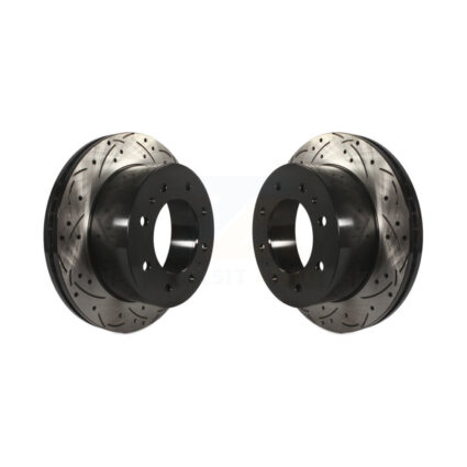 Rear Drill Slot Disc Brake Rotor Pair For Chevrolet GMC Sierra 2500 HD Silverado 3500 1500 KD-100113