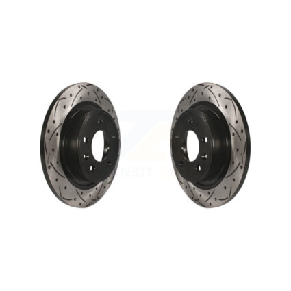 Rear Drilled Slot Brake Rotors Pair For Chevrolet Cruze Buick Verano Orlando Volt Cadillac KD-100114