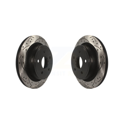 Rear Drilled Slot Disc Brake Rotors Pair For Ram 1500 Classic Dodge Durango Chrysler Aspen KD-100132