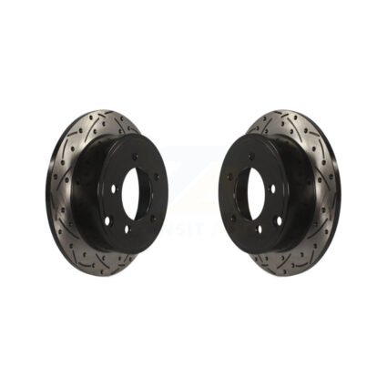 Rear Drill Slot Brake Rotor Pair For Jeep Mitsubishi Lancer Patriot Dodge Chrysler Compass KD-100136