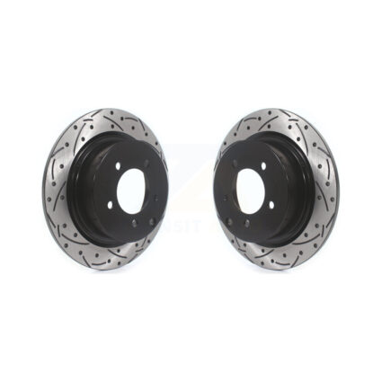 Rear Drill Slot Brake Rotor Pair For Jeep Mitsubishi Patriot Lancer Chrysler Compass Dodge KD-100138