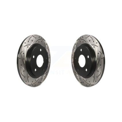 Rear Drilled Slot Brake Rotor Pair For Dodge Grand Caravan Journey Chrysler Town & Country KD-100139