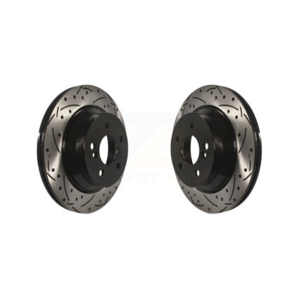 Rear Drill Slot Brake Rotors Pair For Mercedes-Benz GLK350 E350 GLK250 E400 E320 E500 E550 KD-100150