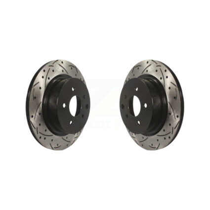 Rear Drill Slot Brake Rotors Pair For INFINITI Nissan Maxima G37 QX50 EX35 370Z G35 350Z Z KD-100152