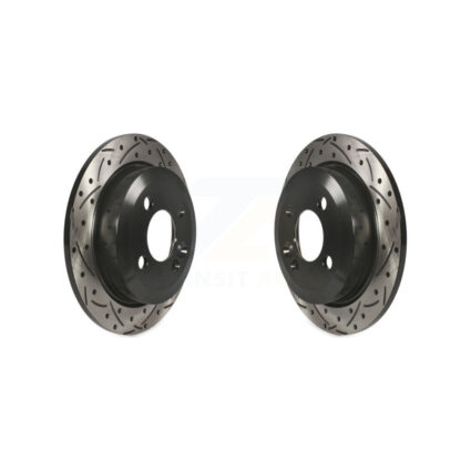 Rear Coated Drilled Slotted Disc Brake Rotors Pair For Mini Cooper KD-100164