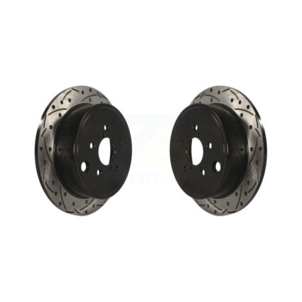 Rear Drill Slot Brake Rotor Pair For Subaru Impreza Forester Outback Legacy BRZ Scion FR-S KD-100165