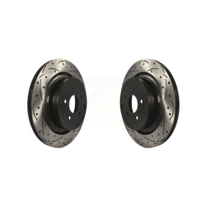 Rear Drill Slot Disc Brake Rotor Pair For INFINITI Q50 Q60 M37 FX50 QX70 Q70 Q70L M56 M35h KD-100183
