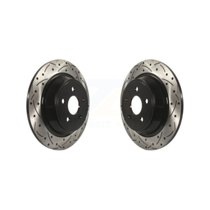 Rear Drill Slot Brake Rotor Pair For Ford Edge Fusion Lincoln Nautilus MKX MKZ Continental KD-100202
