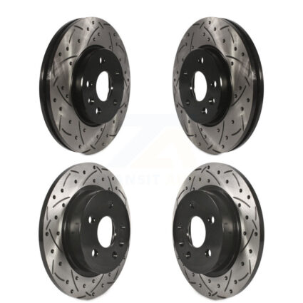 Front Rear Coated Drilled Slotted Disc Brake Rotors Kit For Chevrolet Cruze Sonic Limited KD-100211
