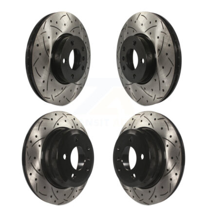 Front Rear Coated Drilled Slotted Disc Brake Rotors Kit For BMW X5 X6 KD-100300