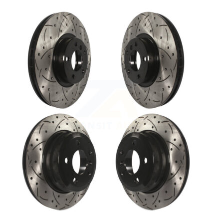 Front Rear Coated Drilled Slotted Disc Brake Rotors Kit For BMW X5 X6 KD-100301