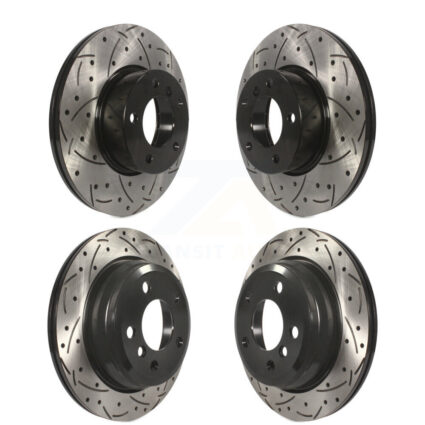 Front Rear Coated Drilled Slotted Disc Brake Rotors Kit For BMW 320i xDrive 328d KD-100312