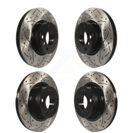 Front Rear Coated Drilled Slotted Disc Brake Rotors Kit For BMW X3 X4 KD-100331