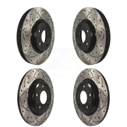 Front Rear Coated Drilled Slot Disc Brake Rotors Kit For Audi Q5 A4 Quattro A5 allroad A6 KD-100334
