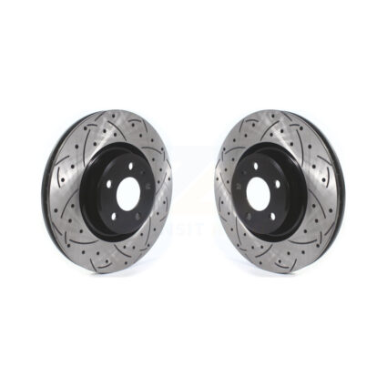 Front Coat Drill Slot Disc Brake Rotor Pair For Audi Q5 A4 Quattro A5 Sportback allroad A6 KD-100407