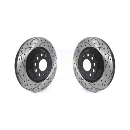 Rear Drill Slot Brake Rotor Pair For Volkswagen Atlas Audi Q3 GTI Cross Sport Golf R CC S3 KD-100413