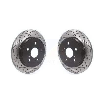 Rear Drill Slot Disc Brake Rotor Pair For Toyota RAV4 Camry Lexus Corolla Cross C-HR NX300 KD-100415