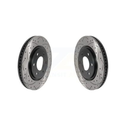 Front Coated Drilled Slot Disc Brake Rotor Pair For Nissan TITAN INFINITI Armada QX80 QX56 KD-100441