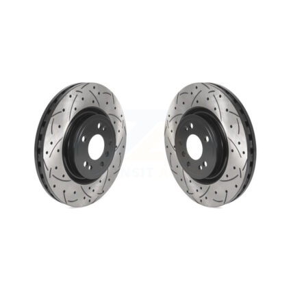 Front Coated Drill Slot Disc Brake Rotor Pair For Mercedes-Benz ML350 GLE350 ML250 GLE300d KD-100451