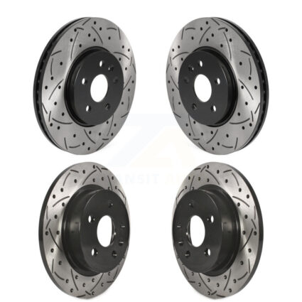 Front Rear Coated Drilled Slot Disc Brake Rotors Kit For Chevrolet Buick Encore Trax Sonic KD-100458