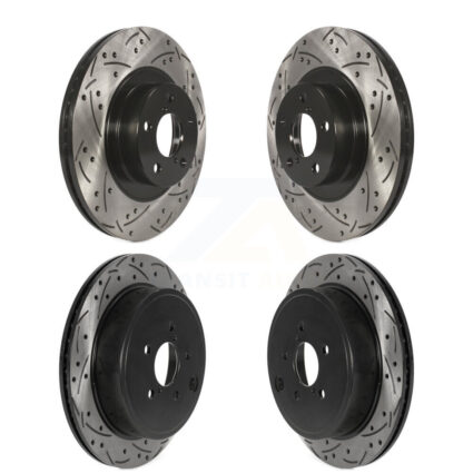 Front Rear Coated Drilled Slotted Disc Brake Rotors Kit For Subaru BRZ Toyota 86 GR86 KD-100472