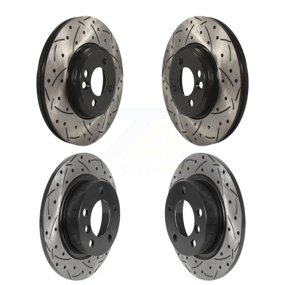 Front Rear Coated Drilled Slotted Disc Brake Rotors Kit For Mini Cooper Countryman KD-100483