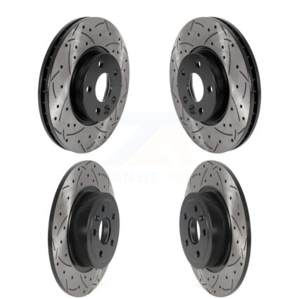 Front Rear Coated Drilled Slotted Disc Brake Rotors Kit For Land Rover Range Evoque KD-100493