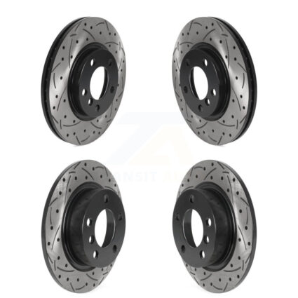 Front Rear Coated Drilled Slotted Disc Brake Rotors Kit For Mini Cooper Countryman Paceman KD-100504