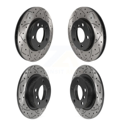 Front Rear Coated Drilled Slotted Disc Brake Rotors Kit For Mini Cooper Countryman Paceman KD-100505