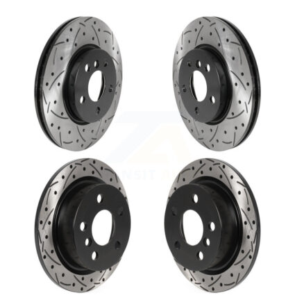 Front Rear Coated Drilled Slotted Disc Brake Rotors Kit For Mini Cooper KD-100510