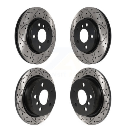 Front Rear Coated Drilled Slotted Disc Brake Rotors Kit For Mini Cooper KD-100514