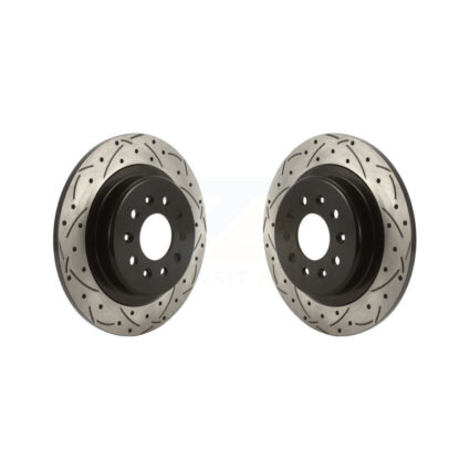 Rear Drilled Slot Brake Rotor Pair For 16-18 Buick Envision With 315mm Diameter KD-100519