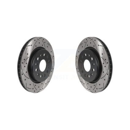 Rear Drill Slot Brake Rotor Pair For Chevrolet Cadillac XT5 Traverse GMC Acadia Blazer XT6 KD-100521