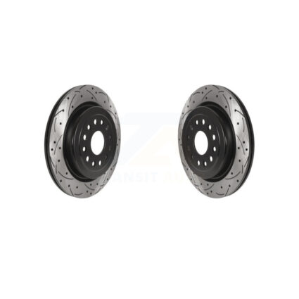 Rear Coated Drilled Slotted Disc Brake Rotors Pair For Ram 1500 KD-100525