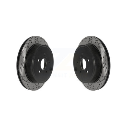 Rear Drilled Slot Brake Rotor Pair For Subaru Outback Legacy BRZ Scion FR-S Toyota 86 GR86 KD-100538
