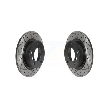 Rear Coated Drilled Slotted Disc Brake Rotors Pair For Mini Cooper Countryman Paceman KD-100542