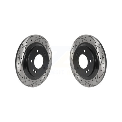 Rear Drill Slot Brake Rotors Pair For Hyundai Kia Sonata Optima Ioniq Elantra GT Forte5 EV KD-100545