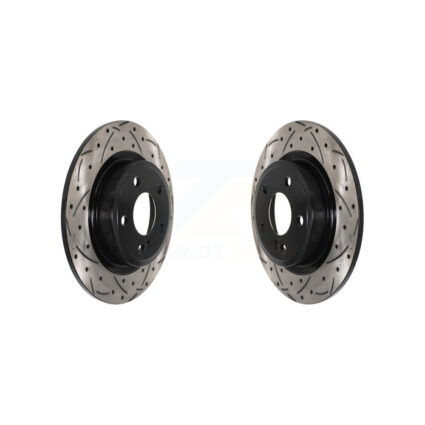 Rear Drill Slot Disc Brake Rotor Pair For Mercedes-Benz GLA250 CLA250 B250 INFINITI QX30 B KD-100547