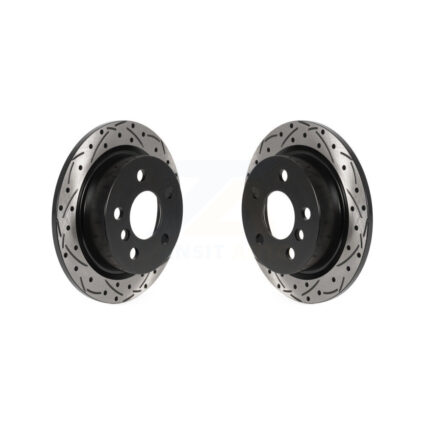 Rear Coated Drilled Slotted Disc Brake Rotors Pair For Mini Cooper KD-100550