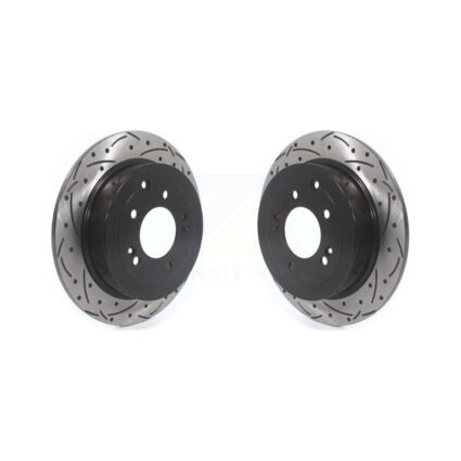 Rear Coated Drilled Slotted Disc Brake Rotors Pair For Hyundai Tucson Kia Sportage KD-100553