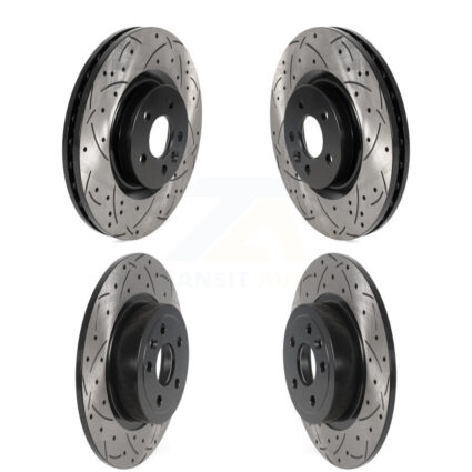 Front Rear Coated Drilled Slotted Disc Brake Rotors Kit For Land Rover Range Evoque KD-100557