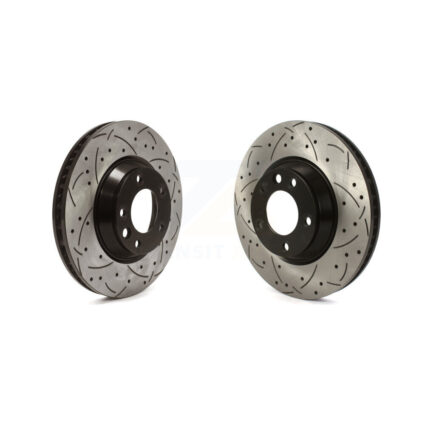 Front Coat Drill Slot Disc Brake Rotors Kit For Audi Q7 Porsche Cayenne Volkswagen Touareg KD-100569