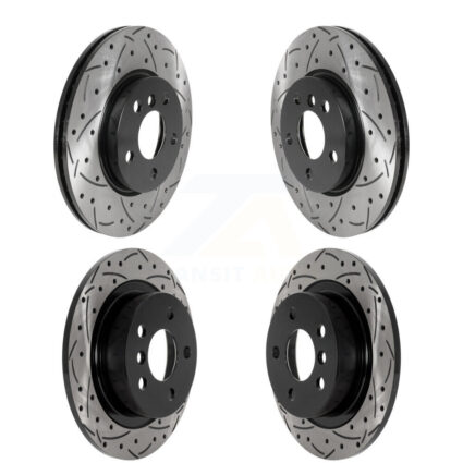 Front Rear Coated Drilled Slotted Disc Brake Rotors Kit For Mini Cooper Clubman KD-100581