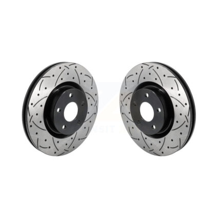 Front Coated Drill Slot Disc Brake Rotor Pair For Ford Escape Bronco Sport Lincoln Corsair KD-100630