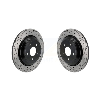 Rear Drilled Slot Disc Brake Rotor Pair For Ford Escape Bronco Sport Focus Lincoln Corsair KD-100633