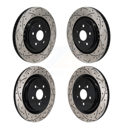 Front Rear Coated Drill Slot Disc Brake Rotor Kit For Toyota Highlander Lexus RX350 RX350h KD-100655