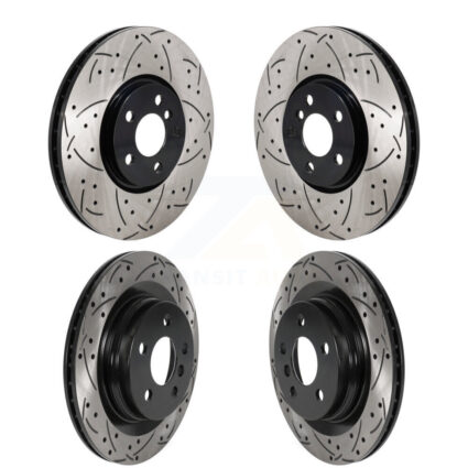 Front Rear Coated Drilled Slotted Disc Brake Rotors Kit For Mini Cooper Countryman Clubman KD-100661